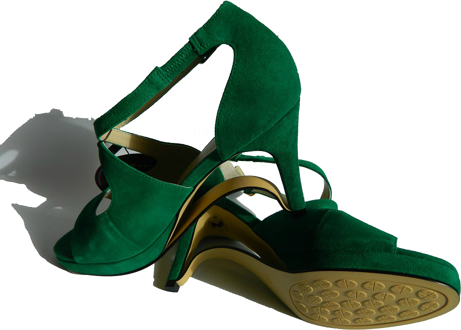 Green high heels shoes icon cartoon Royalty Free Vector